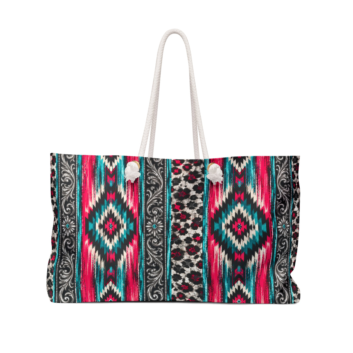 Leopard Serape Weekender Bag