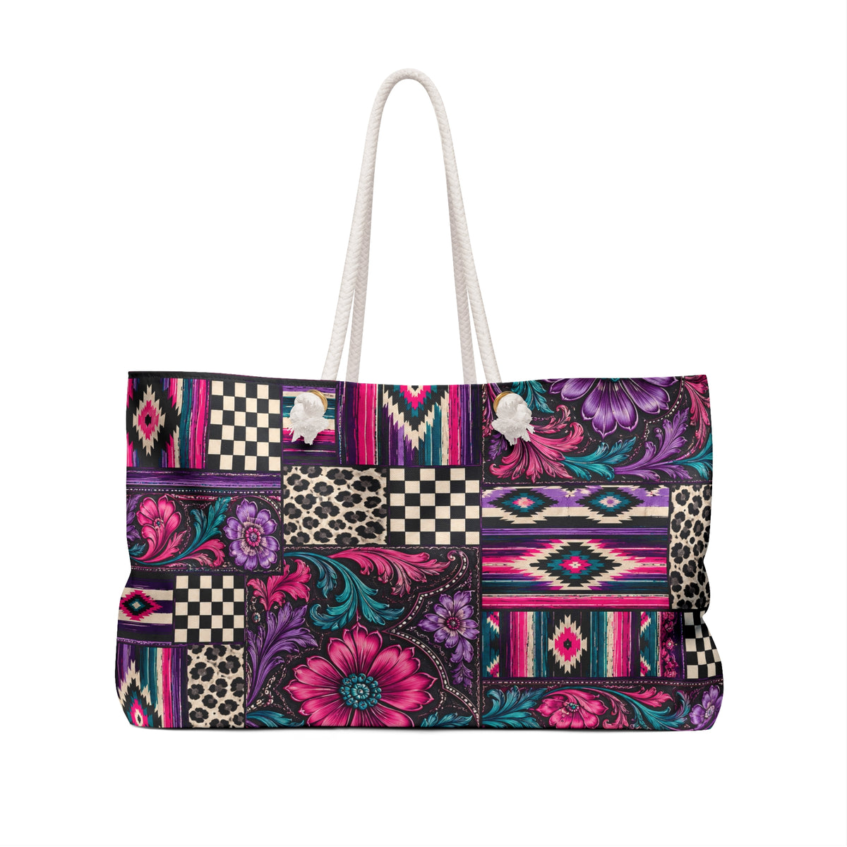 Amethyst Western Patchwork Weekender Bag