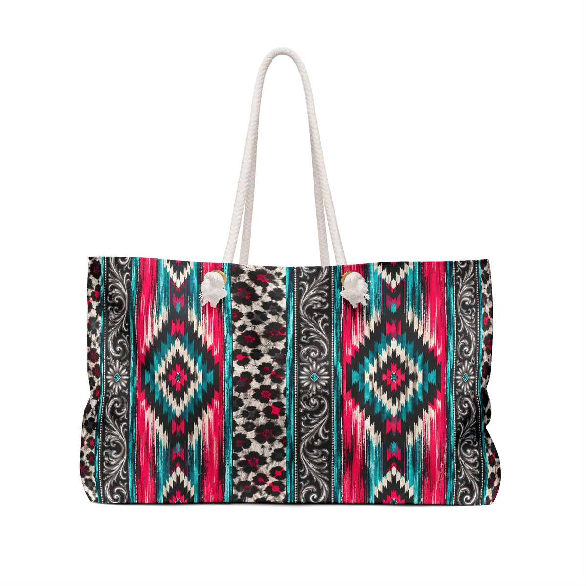 Leopard Serape Weekender Bag