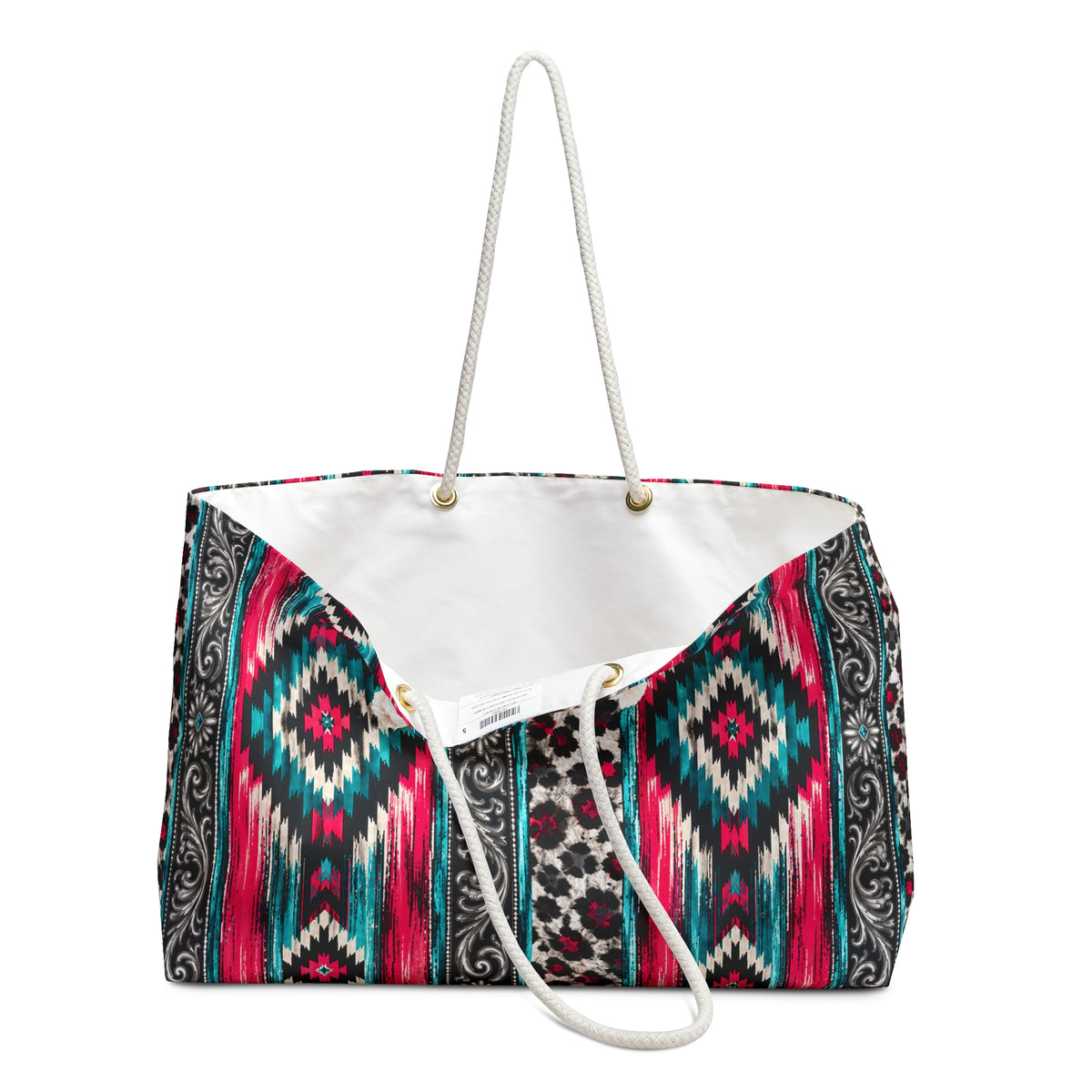 Leopard Serape Weekender Bag