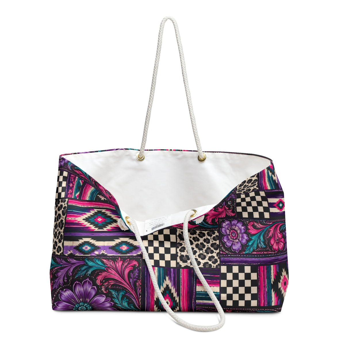 Amethyst Western Patchwork Weekender Bag