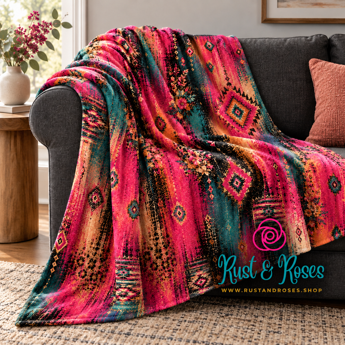 Sunset Wildflower Blanket