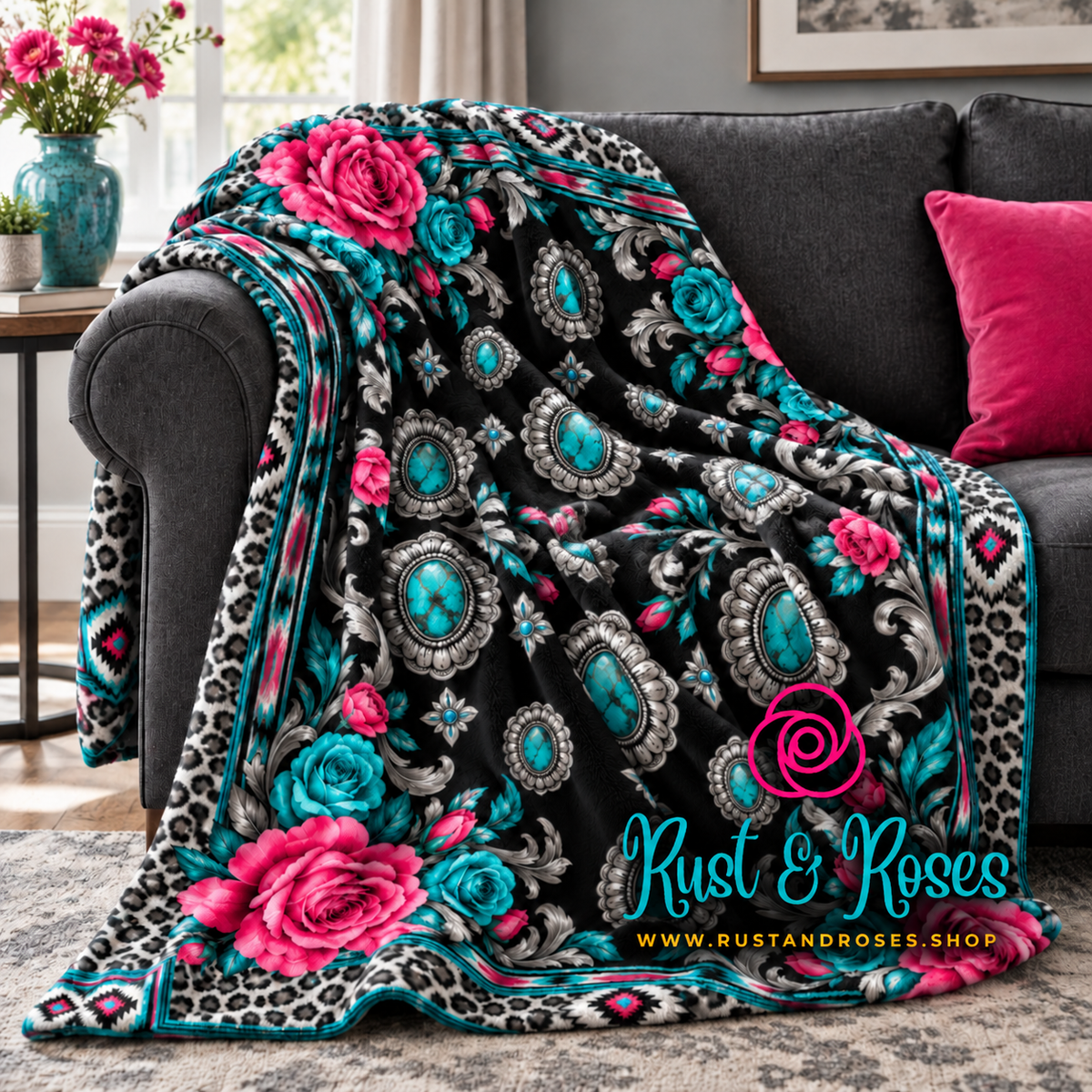 Turquoise Heirloom Blanket